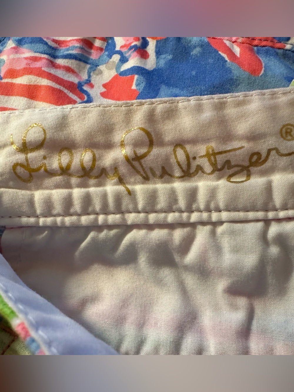 Lilly Pulitzer Buttercup Shorts Tropical Palm Scallop Hem Textured Cotton Size 0 - Picture 7 of 9